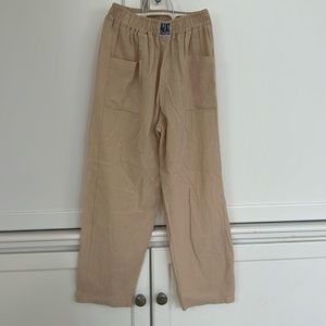 Stay real wide leg linen cropped pants